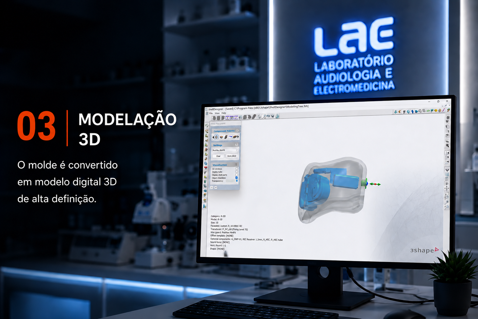 Modelação 3D — processo de produção LAE